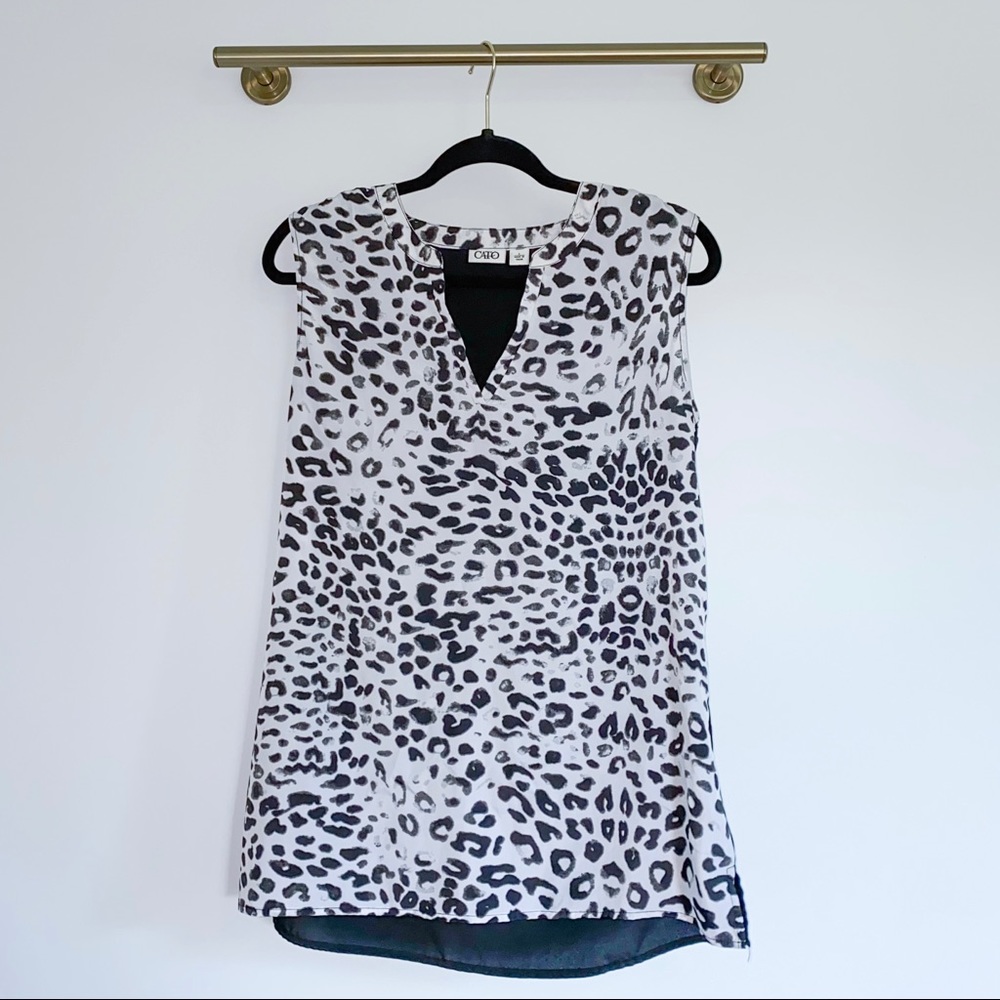 Cato Animal Print Sleeveless Blouse